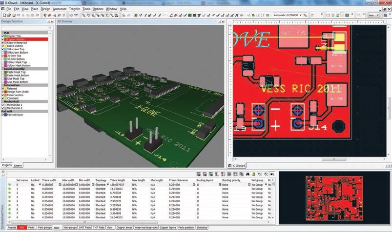 Obr. 2 Software NI Ultiboard (zdroj www.vesselectronics.com)